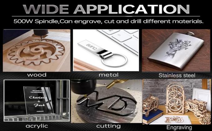 4540 Roteador Máquina de gravação CNC 500W Fuso 11000rpm 3 eixos 1