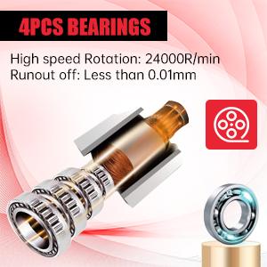 Motor CNC 2.2kw ER20 arrefecido a ar 4 Pcs rolamentos com inversor 3